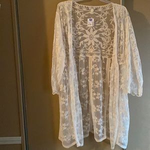 Long sleeve, lace kimono